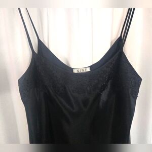 Nine & Co Black Chemise with Spaghetti Straps Size M